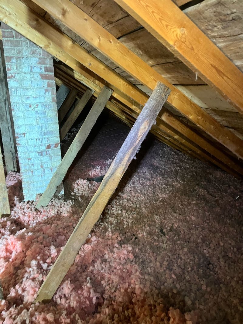 Attic with older settled insulation in need of upgrade